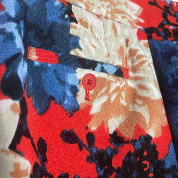 Talbots Chatham Coral White and Blue Dalia Pants with Side Zipper Size 4P - Picture 9 of 12